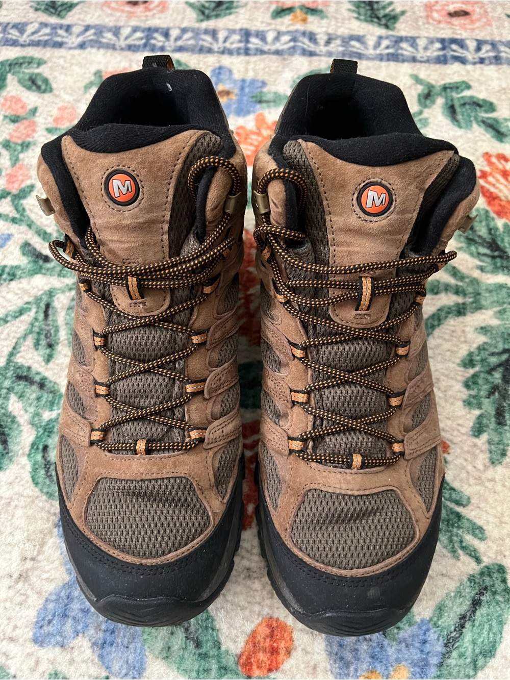 Merrell Brown and Black Men's Moab 3 Hiking Boots